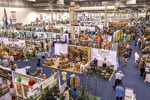 Typical trade show floor