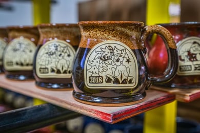 2018 Reindeer Mug in Irish Stout from Sunset Hill Stoneware