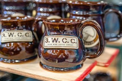 Third Wind Coffee Company Potbelly mug in Root Beer