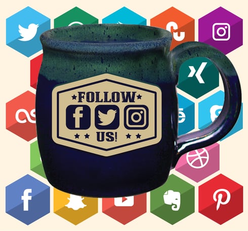 Sunset Hill Stoneware social media mug