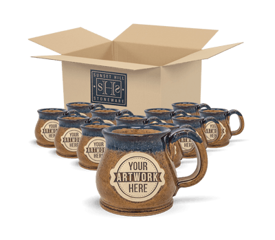 Sunset Hill Stoneware potbelly mug package